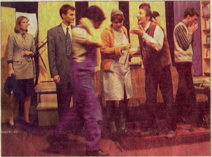 Die Truppe bei der Probe